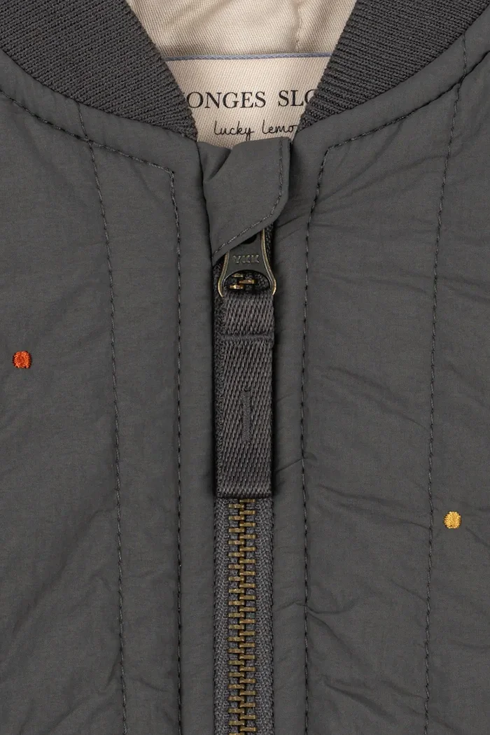 Konges Sløjd яке бомбър за деца JUNO SEQUIN BOMBER JACKET сиво KS105733