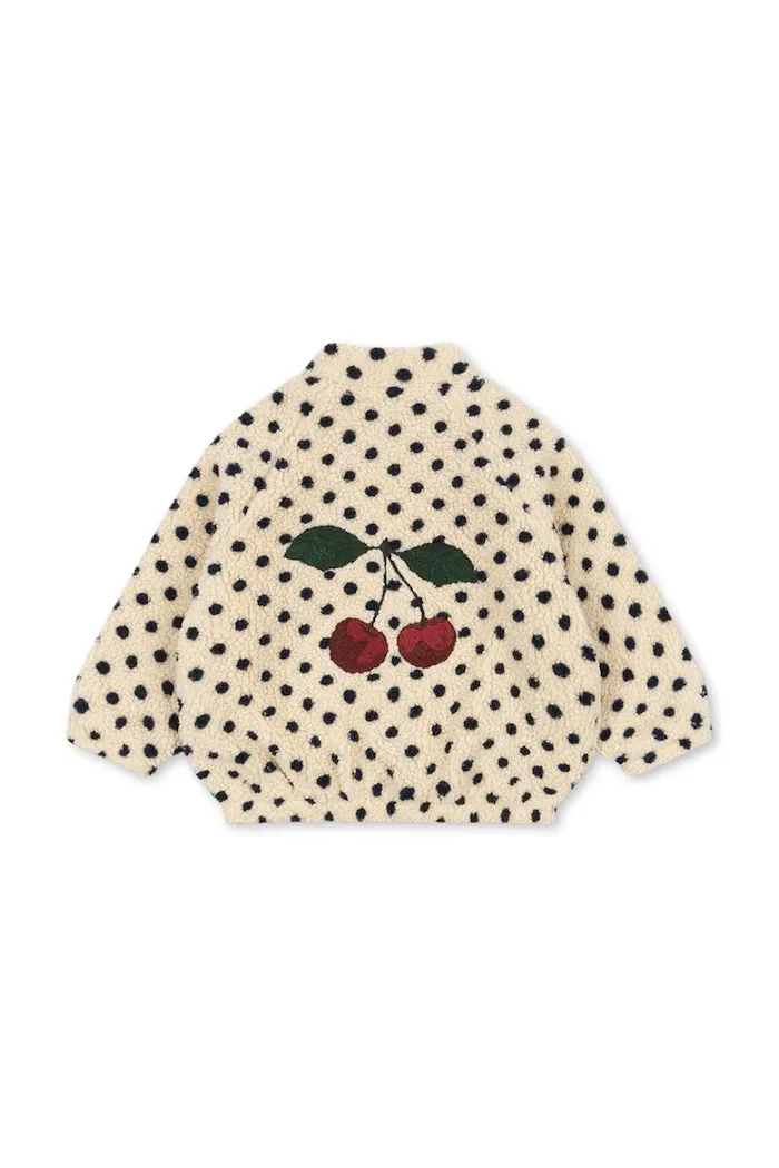 Konges Sløjd яке за деца от полар JODY EMBROIDERY TEDDY JACKET GRS бежово KS105712