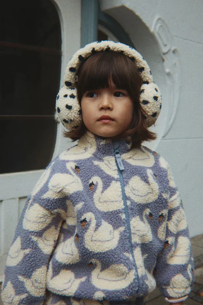 Konges Sløjd яке за деца от полар JODY TEDDY JACKET GRS синьо KS105720