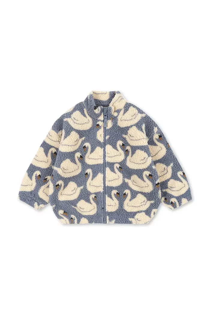 Konges Sløjd яке за деца от полар JODY TEDDY JACKET GRS синьо KS105720