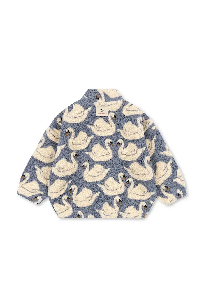 Konges Sløjd яке за деца от полар JODY TEDDY JACKET GRS синьо KS105720