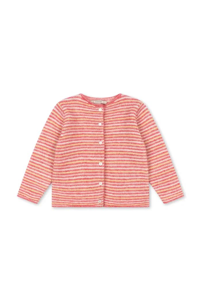 Konges Sløjd жилетка за деца с вълна PIPO CARDIGAN розова KS106197