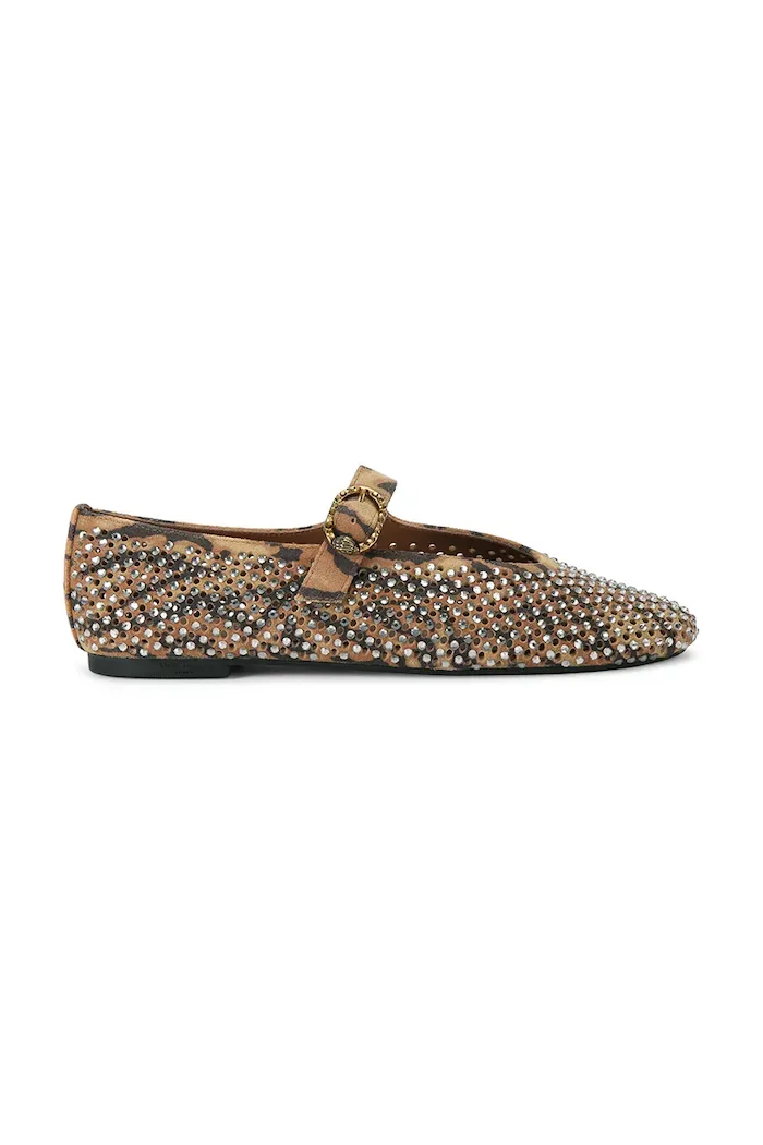 Kurt Geiger London балеринки от велур Mayfair Ballet Flat кафяви 2656346209