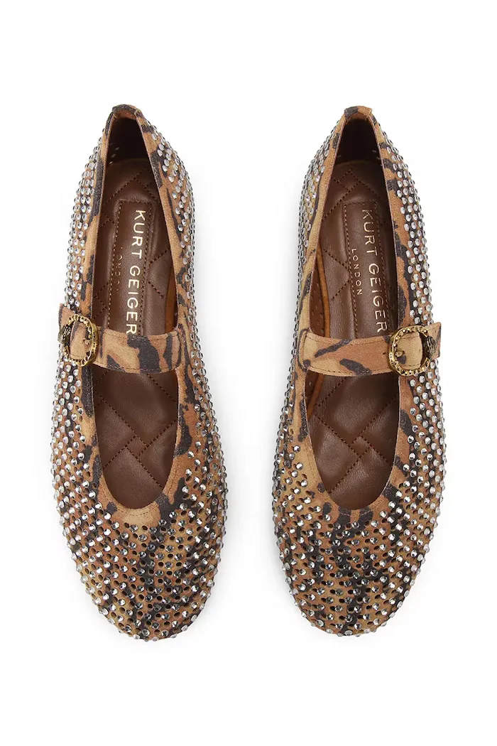 Kurt Geiger London балеринки от велур Mayfair Ballet Flat кафяви 2656346209