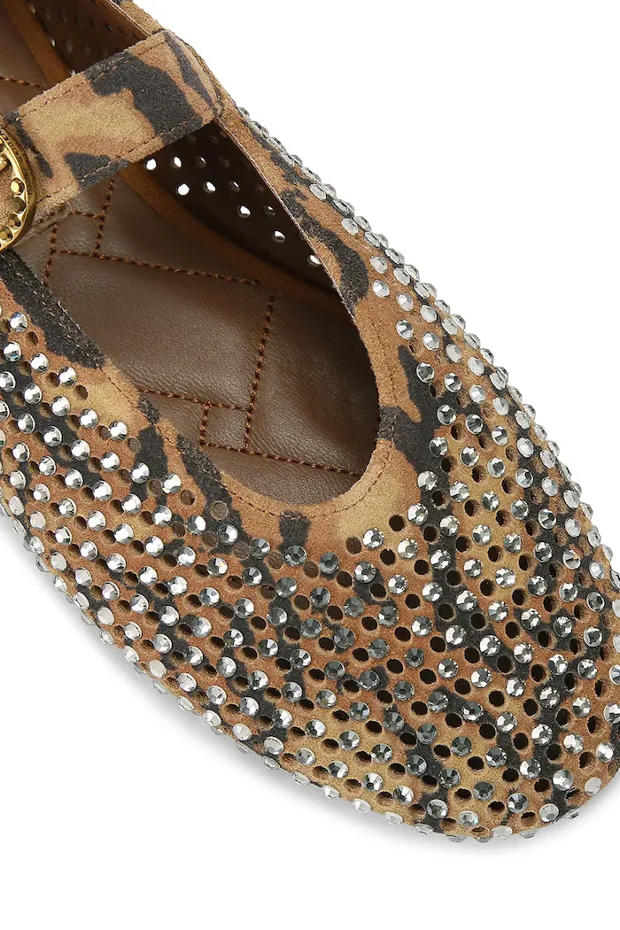 Kurt Geiger London балеринки от велур Mayfair Ballet Flat кафяви 2656346209