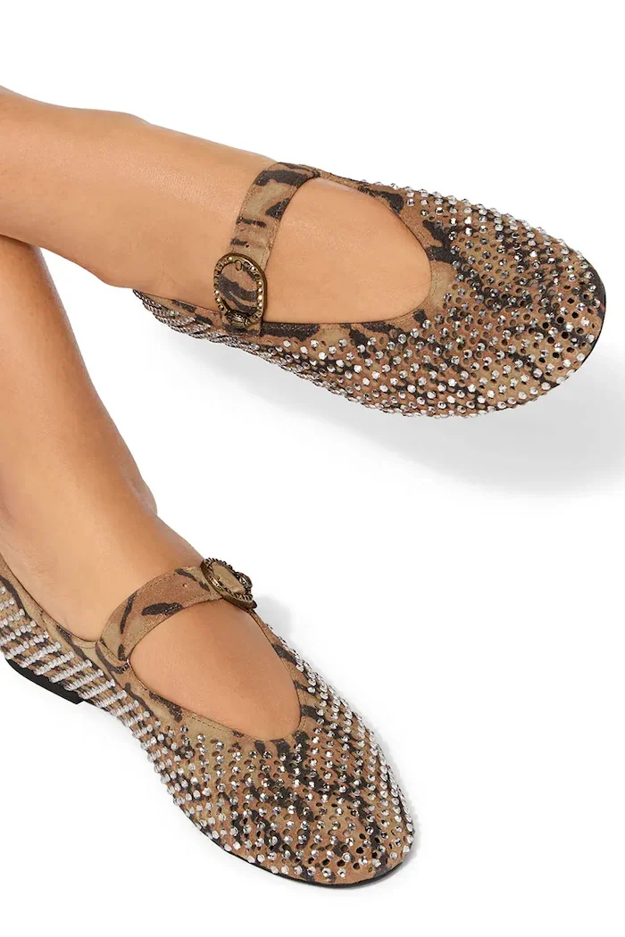 Kurt Geiger London балеринки от велур Mayfair Ballet Flat кафяви 2656346209
