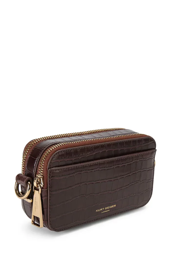 Kurt Geiger London чанта crossbody дамска KENSINGTON кафява 5389130419