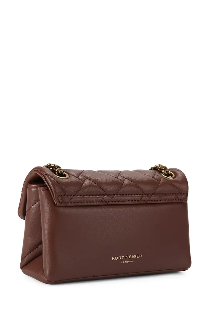 Kurt Geiger London чанта crossbody дамска от кожа KENSINGTON бордо 5580954109