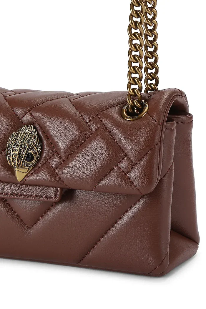 Kurt Geiger London чанта crossbody дамска от кожа KENSINGTON бордо 5580954109