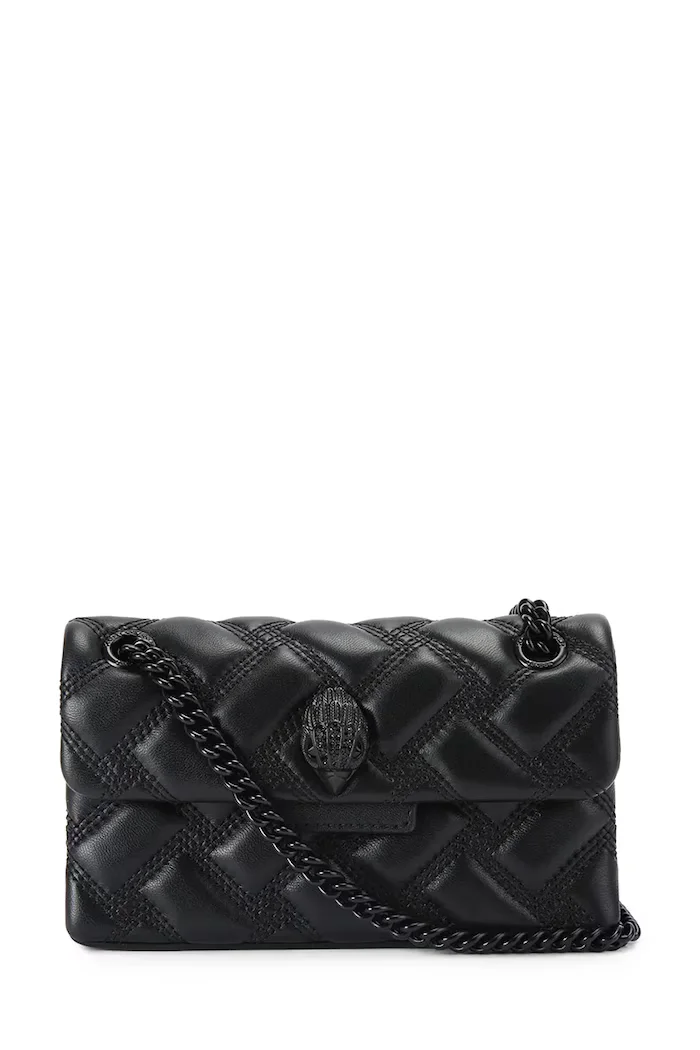 Kurt Geiger London чанта crossbody дамска от кожа KENSINGTON черна 5580900109