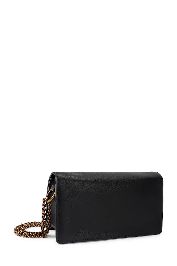 Kurt Geiger London чанта дамска от кожа SLOANE черна 5832200109