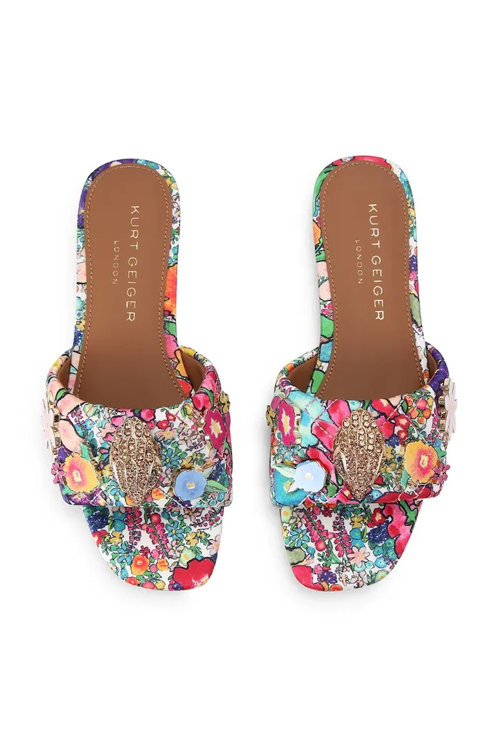 Kurt Geiger London чехли с равна подметка дамски Kensington Flat Sandal многоцветни 8496119689