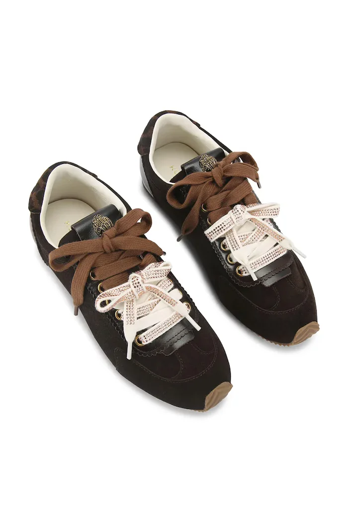 Kurt Geiger London Islington Sneaker маратонки дамски от велур черни 4396039029
