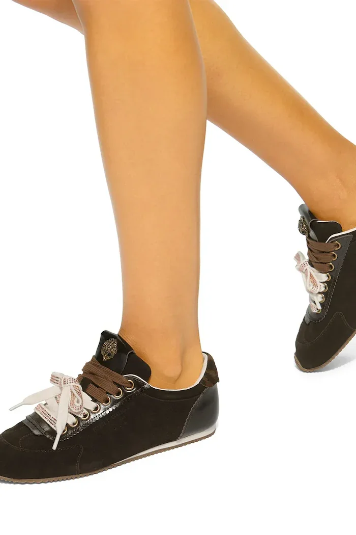 Kurt Geiger London Islington Sneaker маратонки дамски от велур черни 4396039029