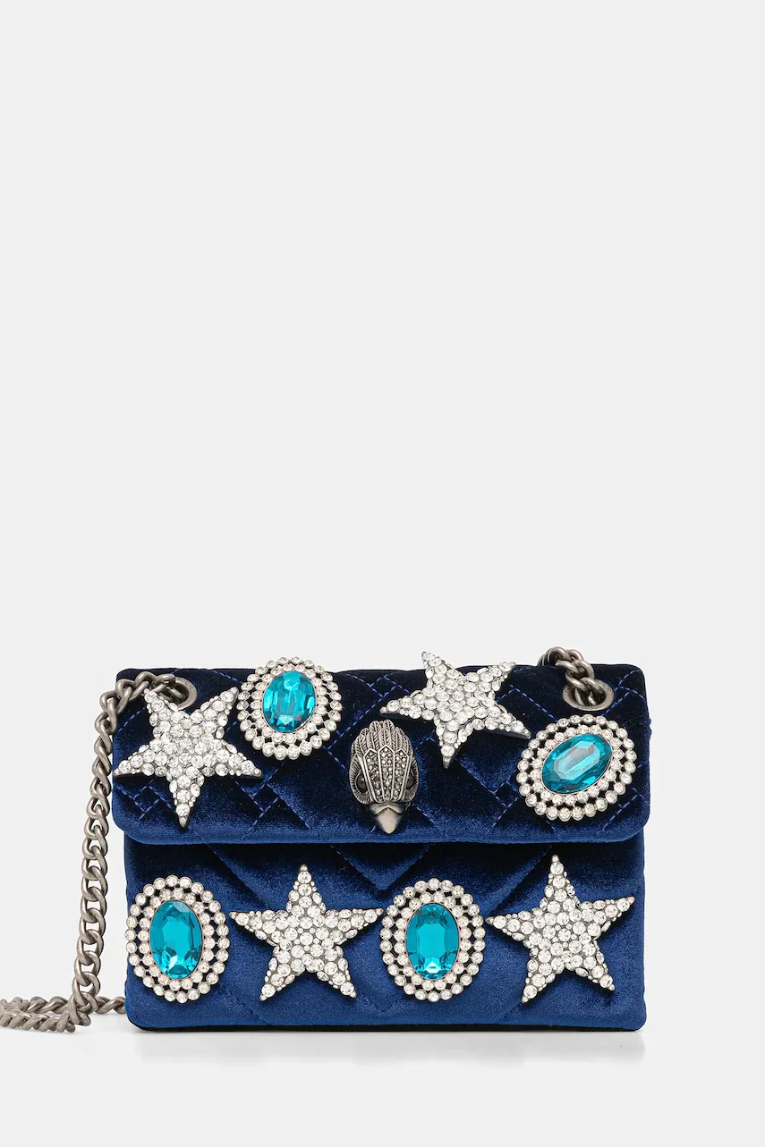 Kurt Geiger London Кадифена чанта VELVET MINI KENSINGTON