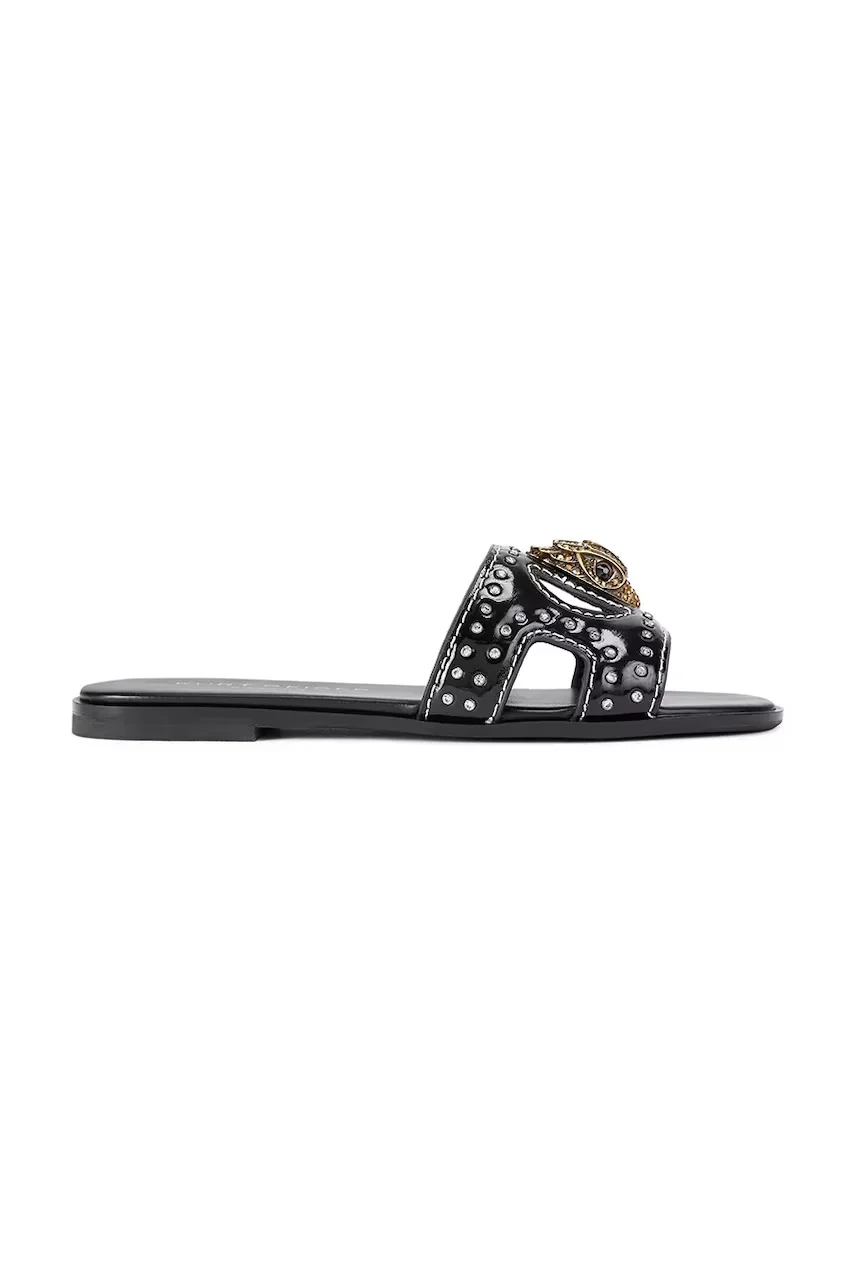 Kurt Geiger London Кожени чехли Eagle Stud Cut Out Flat