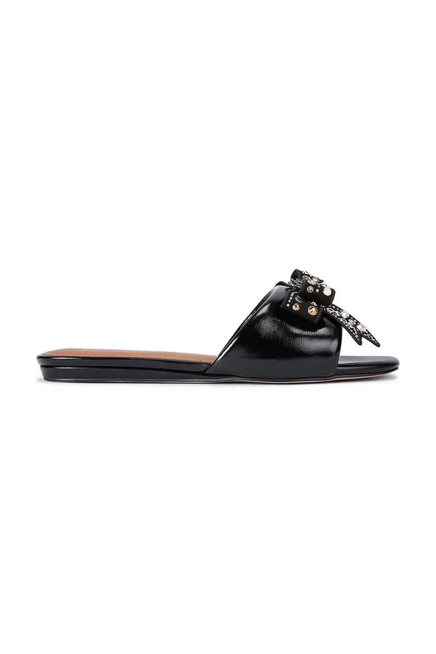 Kurt Geiger London Кожени чехли Kensington Bow Flat Sandal