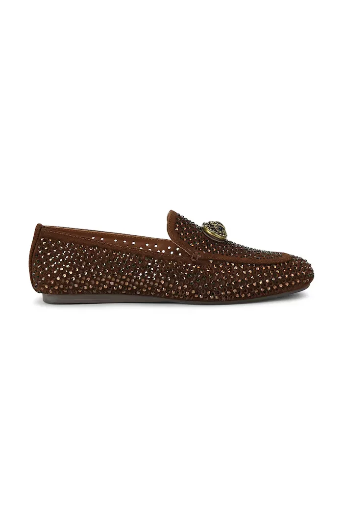 Kurt Geiger London лоуфъри дамски от велур Mayfair Loafer кафяви 6139830209
