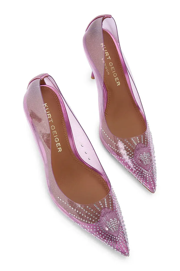 Kurt Geiger London обувки с ток Eagle Vinyl Court Viola виолетови 5798892979