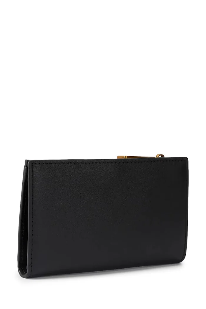 Kurt Geiger London портфейл дамски от кожа SLOANE черен 5873000109
