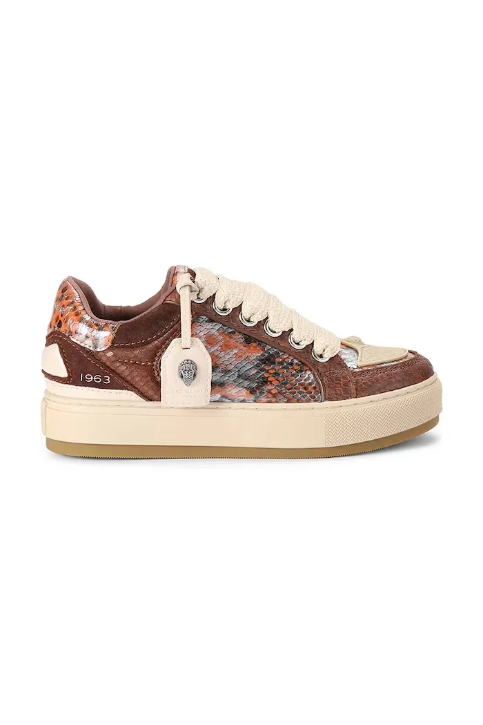 Kurt Geiger London Southbank Tag маратонки дамски от кожа кафяви 9564335719