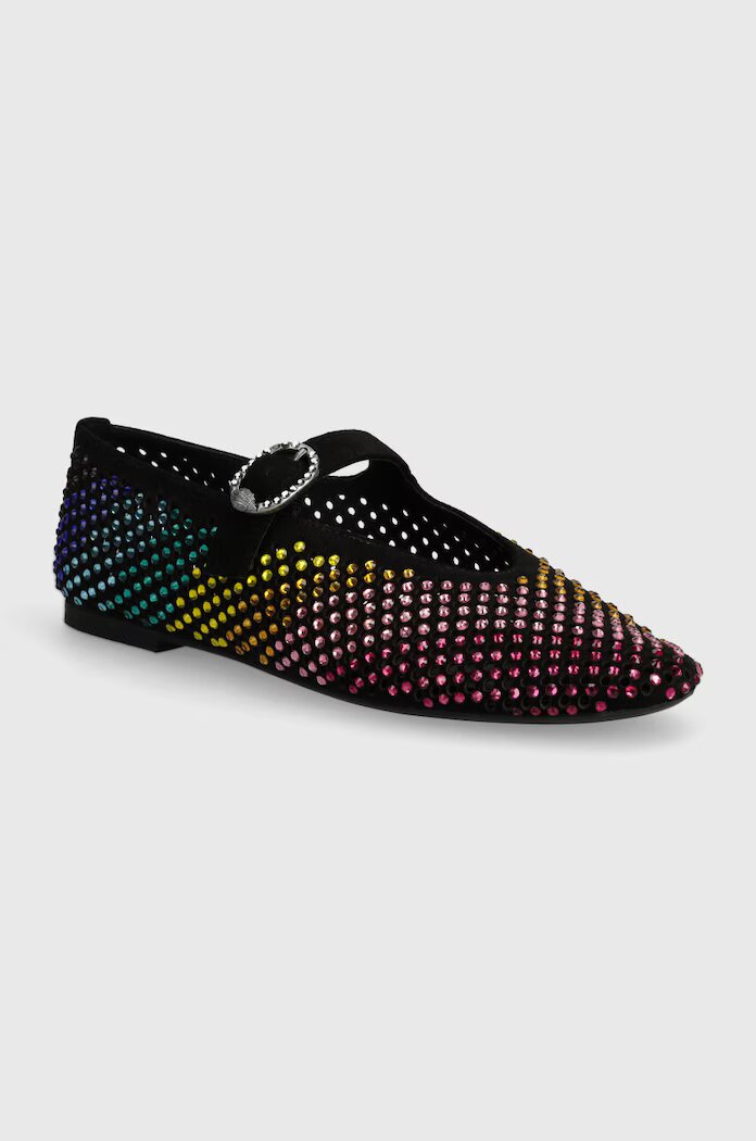 Kurt Geiger London Велурени балеринки Mayfair Ballet Flat в черно 2656305209