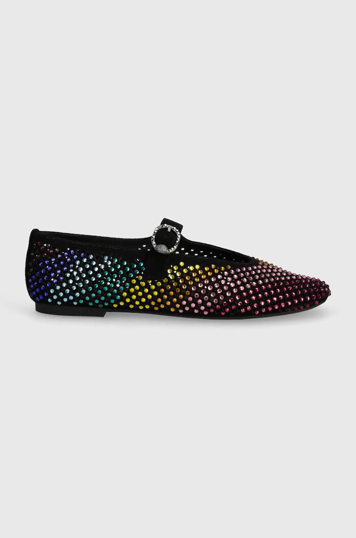 Kurt Geiger London Велурени балеринки Mayfair Ballet Flat в черно 2656305209