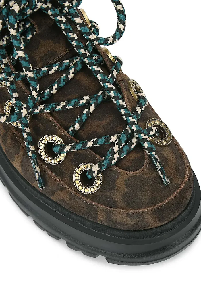 Kurt Geiger London Велурени боти Kensington Hiker в кафяво с равна подметка 4991835289