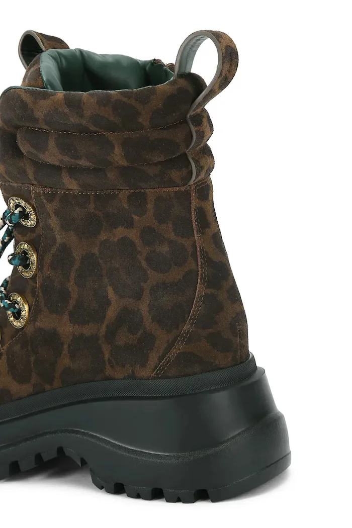 Kurt Geiger London Велурени боти Kensington Hiker в кафяво с равна подметка 4991835289