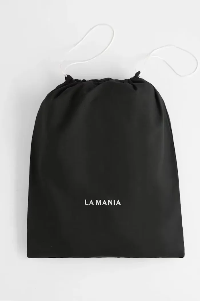 La Mania Памучен килим за баня Mono Mania 50 x 100 cm в черно