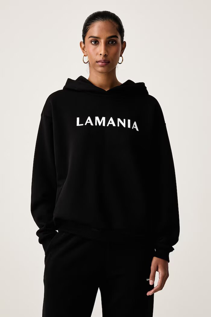 La Mania суичър дамски с памук EVERY черен EVERY