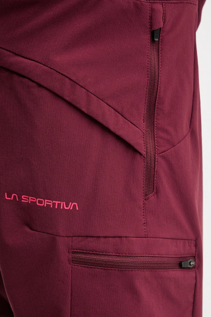 La Sportiva спортен къс панталон дамски West Crest бордо с висока талия ZAHS025