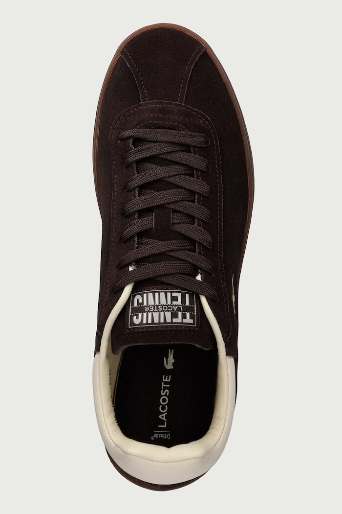 Lacoste BASESHOT маратонки мъжки от велур кафяви 52SMA0044