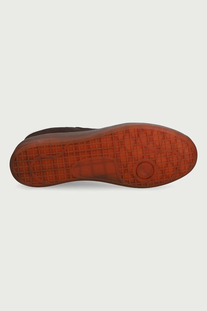Lacoste BASESHOT маратонки мъжки от велур кафяви 52SMA0044