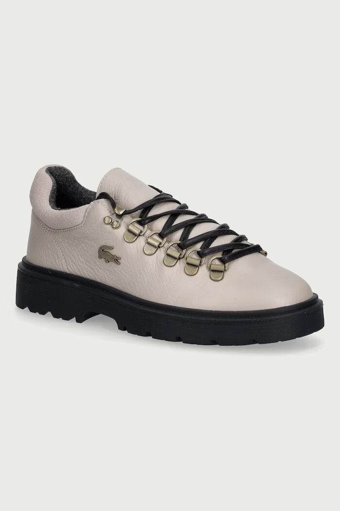 Lacoste BASESHOT WINTER маратонки дамски от кожа бежови 52SFA0060