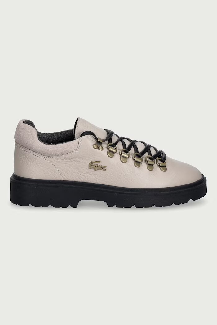 Lacoste BASESHOT WINTER маратонки дамски от кожа бежови 52SFA0060