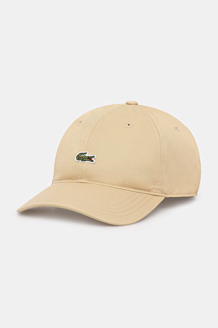Lacoste бейзболна шапка от памук бежова RK0491