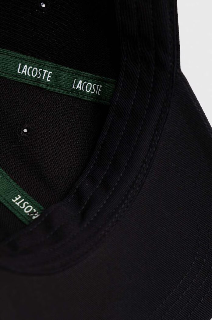 Lacoste бейзболна шапка от памук черна RK0491