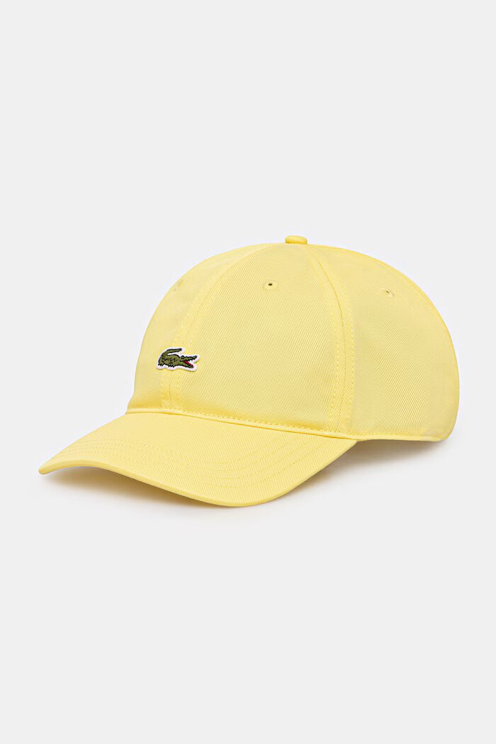 Lacoste бейзболна шапка от памук жълта RK0491