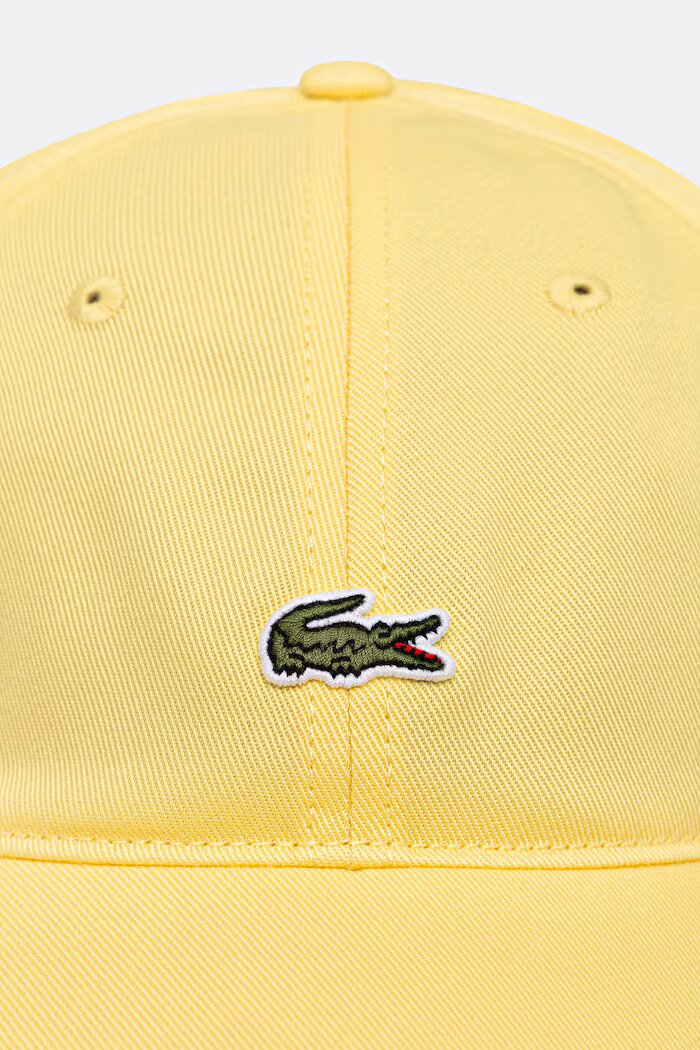Lacoste бейзболна шапка от памук жълта RK0491