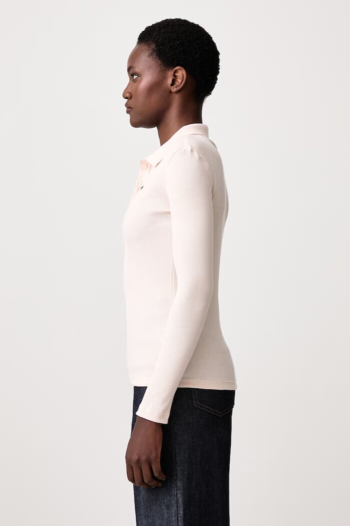 Lacoste блуза с дълги ръкави дамска от памук розова DF5281