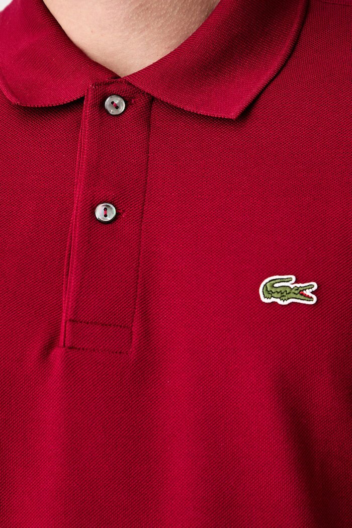 Lacoste блуза с дълги ръкави мъжка от памук бордо L1312