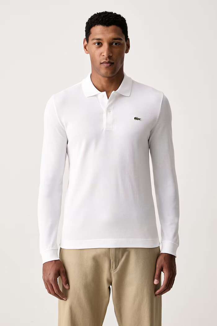 Lacoste блуза с дълги ръкави мъжка от памук бяла PH4013