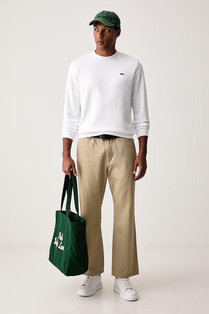 Lacoste блуза с дълги ръкави мъжка от памук бяла PH4013