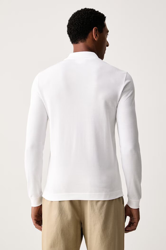 Lacoste блуза с дълги ръкави мъжка от памук бяла PH4013
