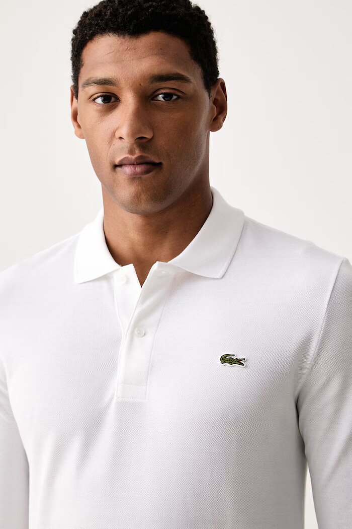 Lacoste блуза с дълги ръкави мъжка от памук бяла PH4013