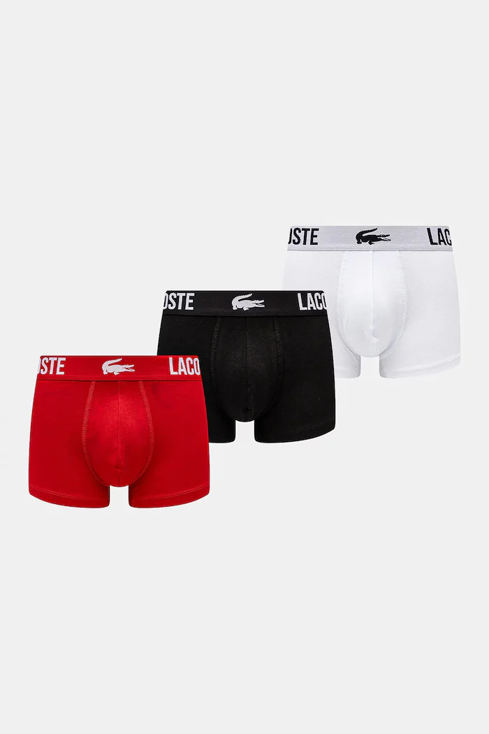 Lacoste боксерки мъжки от памук с еластан 3 броя многоцветни 5H2393