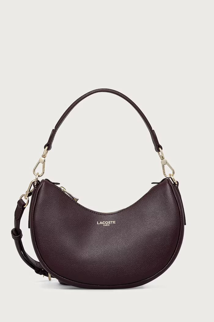 Lacoste чанта crossbody дамска от кожа бордо NF5101PH