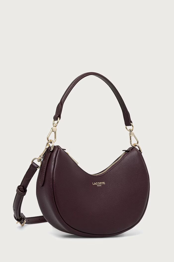 Lacoste чанта crossbody дамска от кожа бордо NF5101PH