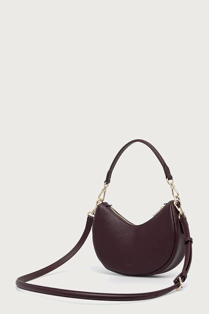 Lacoste чанта crossbody дамска от кожа бордо NF5101PH